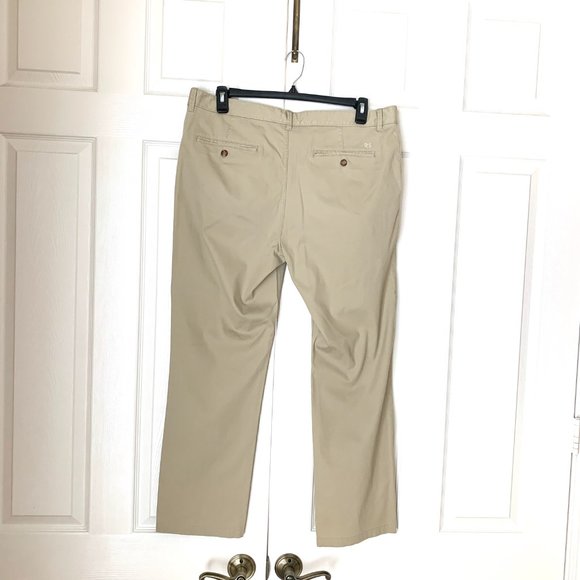 REYN SPOONER  38X30 TWILL TAN PANTS  Straight Flat Front - Picture 10 of 14